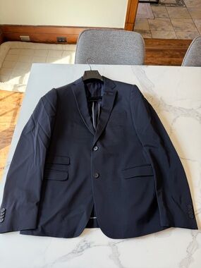 Z Zegna Navy Two-Button Men's Suit Jacket